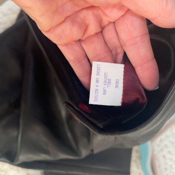 Cache Vintage Womens Pants Size Small Black Lamb Leather Pockets Casual - Picture 5 of 11